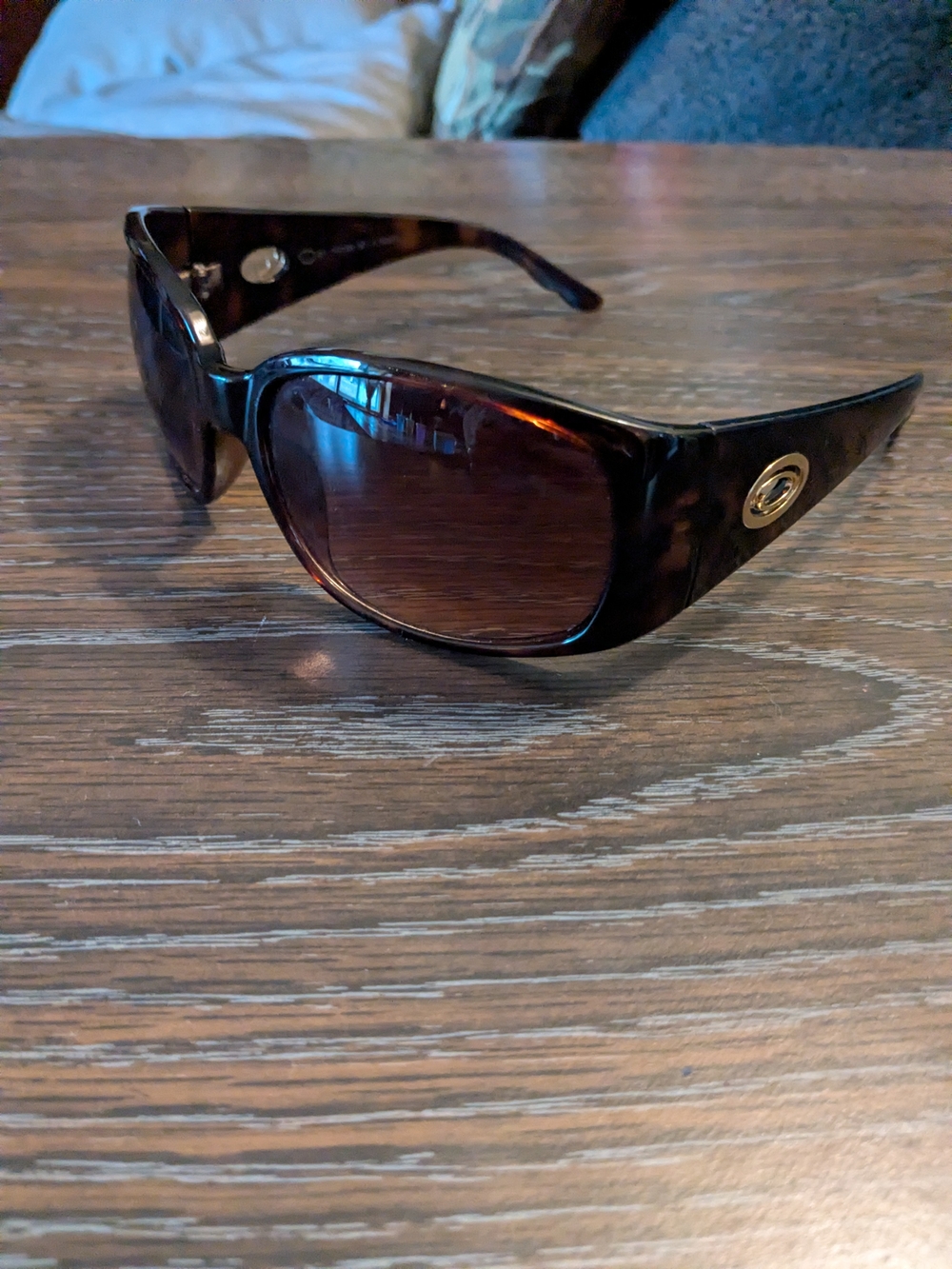 Oscar de la Renta Tortoiseshell Sunglasses with Silvery Accents